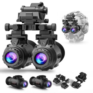 GOYOJO GNG2K Night Vision Monocular – 2K/60Hz Refresh Digital Night Vision Goggles, Helmet Mountable, Stealth Infrared 940nm NVG with 0.0001 Lux Sensor, 4 Color Modes for Tactical/Hunting/Camping