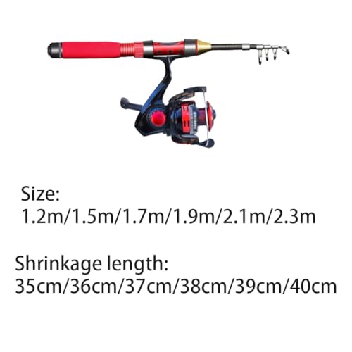 Portable Pocket Fishing Rod Set Telescopic and Reel Combo sea Pole Throwing Travel Gear () - Image 2