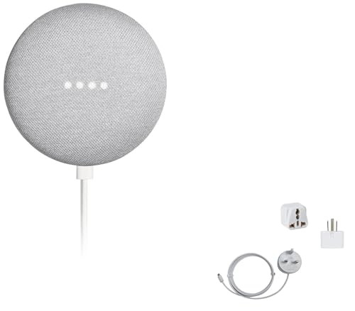 Google Nest Mini 1st Generation Bluetooth Speaker (International Version) with US Power Adapter (Chalk), Gray, GG1STAPG1 - Image 5