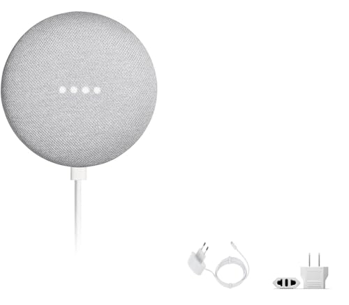 Google Nest Mini 1st Generation Bluetooth Speaker (International Version) with US Power Adapter (Chalk), Gray, GG1STAPG1 - Image 4