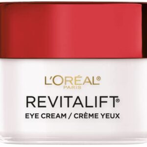 L’Oreal Paris Skincare Revitalift Anti-Wrinkle and Firming Eye Cream with Pro Retinol, Treatment to Reduce Dark Circles, Fragrance Free, 0.5 oz.