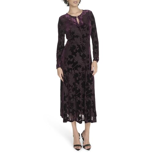 Tommy Hilfiger Women's Dresses Midi, Aubergine, 6
