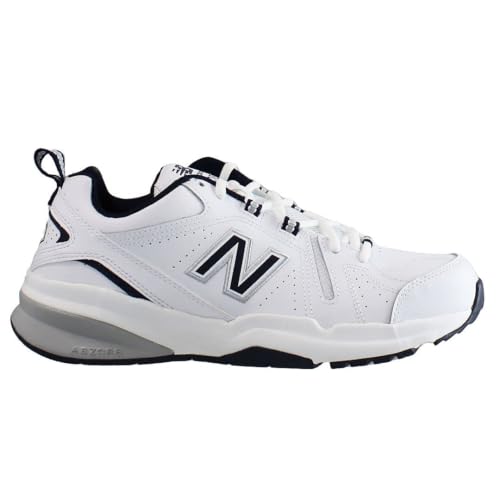 New Balance Men's 608 V5 Casual Comfort Cross Trainer, White/Navy, 11 Wide - Image 3