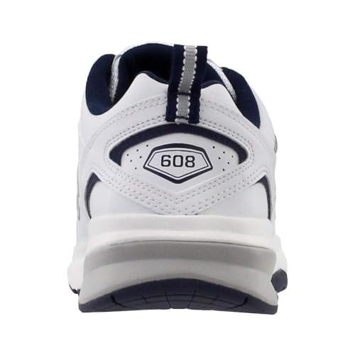 New Balance Men's 608 V5 Casual Comfort Cross Trainer, White/Navy, 11 Wide - Image 7