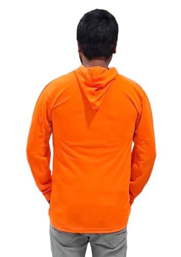 Zeluga 27-426-L-12PK Sun Protection UPF 50+ Safety Shirts Construction Work T-Shirts, High Visibility Hoodie, Polyester and Cotton Long Sleeve Hooded, Orange Large 12 Pack - Image 3