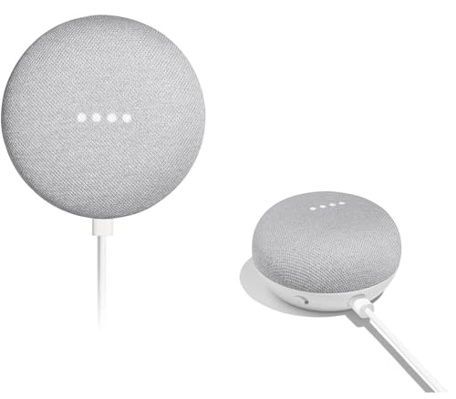 Google Nest Mini 1st Generation Bluetooth Speaker (International Version) with US Power Adapter (Chalk), Gray, GG1STAPG1 - Image 2