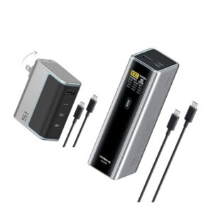 CUKTECH 15 Ultra 20000mAh 140W Power Bank+140W 4-Port USB C Laptop Charger, PD3.1 Fast Charging Battery Pack with Smart Display, Compatible with iPhone 16/15/14/13, Samsung, MacBook, Dell, etc