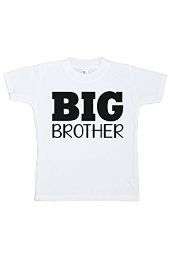 7 ate 9 Apparel Boy's Big Brother T-Shirt Youth Medium White