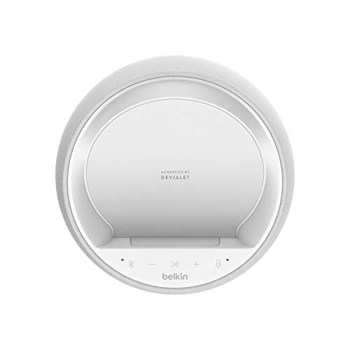 Belkin SOUNDFORM Elite Hi-Fi Smart Speaker + Wireless Charger (Alexa Voice-Controlled Bluetooth Speaker) Sound Technology By Devialet, Fast Wireless Charging for iPhone, Samsung Galaxy & More - White - Image 11