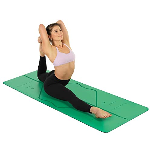 LIFORME Original Yoga Mat & Yoga Pad Bundle Pack – Patented Alignment System, Eco-Friendly, Non-Slip Warrior-Grip, Made with Natural Rubber, Thick, Sweat Resistant, Comfortable - Green/Green - Image 7