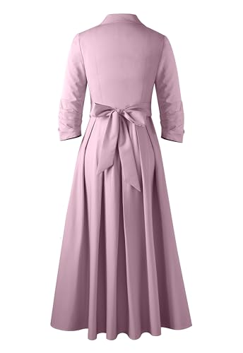 CHIC STAR Womens Ruffle Maxi Shirtdress S Black - Image 3