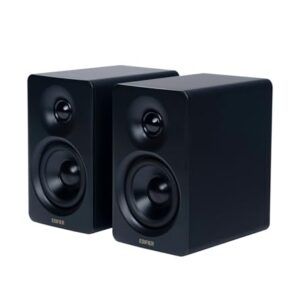 Edifier M60 Multimedia Speaker Bluetooth 5.3, 66W RMS, Hi-Res Audio & Hi-Res Wireless Audio, LDAC,3″ Mid Bass & 1″ Tweeter, USB-C & Aux Inputs, Compact Desktop Speaker – Black