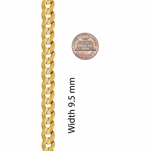 LIFETIME JEWELRY Cuban Link Chain Necklace 24k Gold Plated for Men and Women (6mm & 9.5mm) (30 inches, 9.5mm, Gold) - Image 8