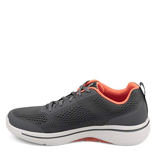 Skechers Men's Go Walk Arch Fit Idyllic Sneaker, Charcoal/Orange, 10.5 X-Wide - Image 5