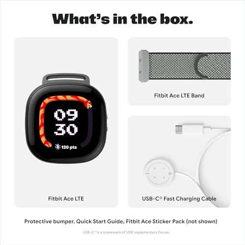 Fitbit Google Ace LTE - Kids Smartwatch with Call, Message, GPS, and Activity-Based Games, Ace Pass Data Plan Required - Mild - Strange Arcade - Image 11