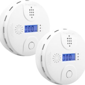 Carbon Monoxide Detector,CO Alarm Detector with Digital Display and Sound Alarm for Home 2pcs