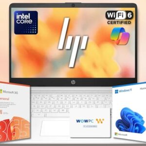 HP Ultrabook Laptop with Microsoft Copilot AI & Office 365 • Intel High Performance CPU • 8GB RAM • 1.3TB Storage (320GB SSD and 1TB OneDrive) • Windows 11 w/o Mouse