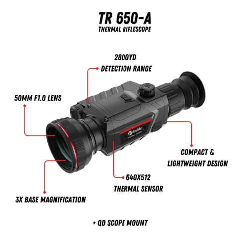 Guide Sensmart TR 650 A Thermal Riflescope – 640×512 12μm Sensor, 2800 yd Detection Range, 50mm F1.0 Lens, 1024×768 AMOLED Display, Ballistic Calculator Compatible - Image 2