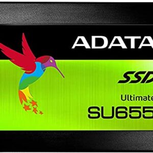 ADATA SU655 480GB 3D NAND 2.5 inch SATA III High Speed Read up to 520MB/s Internal SSD (ASU655SS-480GT-C)