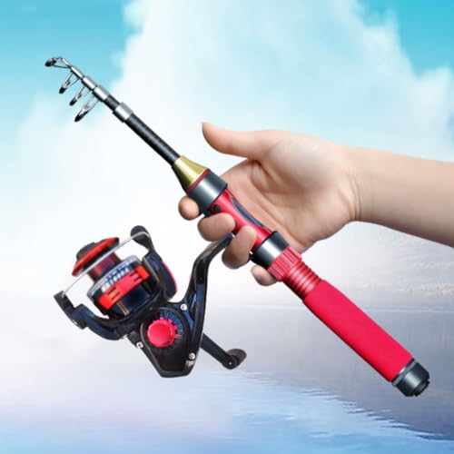Portable Pocket Fishing Rod Set Telescopic and Reel Combo sea Pole Throwing Travel Gear () - Image 3