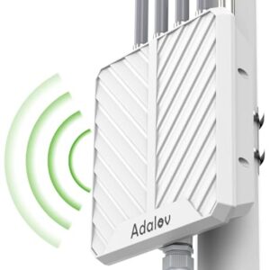 AX3000 Outdoor Wireless Access Point, Long Range WiFi 6 Extender, Dual Band 2.4G+5.8G, POE Powered, IP67, 5x8dBi High-gain Antennas, Signal Booster for Farm, Yard, Home