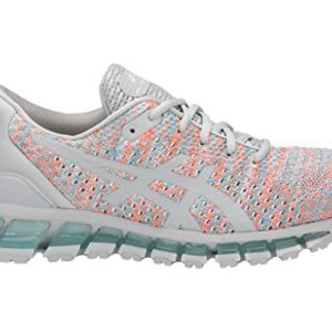 ASICS Women’s GEL-Quantum 360 Knit Running Shoes, 9.5, GLACIER GREY/ORANGE POP/ARUBA
