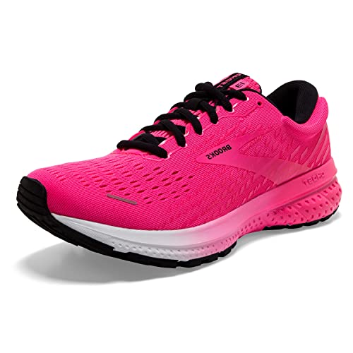 Brooks Women's Ghost 13 Running Shoe - Pink/Black/White - 8.5 Medium