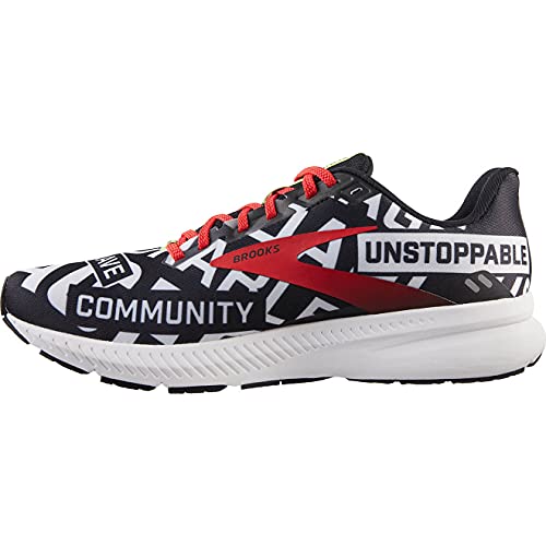 Brooks Launch 8 Men's Neutral Running Shoe - Black/Red/Nightlife - 13 - Image 2