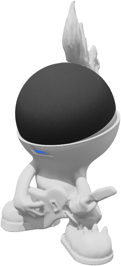 Splin Table Stand Holder Compatible with Amazon Alexa Smart Speaker Echo Dot (4th and 5th gen.) and Apple HomePod Mini, Star Boy White - Image 8