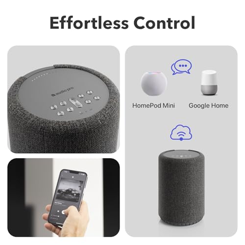 Audio Pro A10 MKII Wireless Multiroom Speaker, WiiM Edition | High Fidelity, Bluetooth, WiFi | Compatible with AirPlay 2, Google Cast, Siri, WiiM Home App, Stream Spotify, Tidal & More, Dark Gray - Image 6