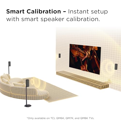 TCL Z100 Wireless Home Theater Speaker | Only Compatible QM6K, QM7K, QM8K, and QM9K | Dolby Atmos Smart Calibration Surround Sound System | Bluetooth Music Streaming | Latest Model - Image 4