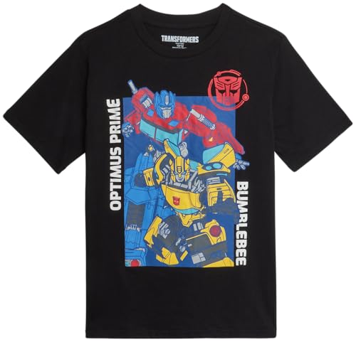 TRANSFORMERS Boys T-Shirt - 2 Pack Optimus Prime Bumble Bee Autobot Graphic Tee - Short Sleeve Shirt for Toddler/Boys (3T-16), Size 5-6, Transformers Black/Red - Image 7