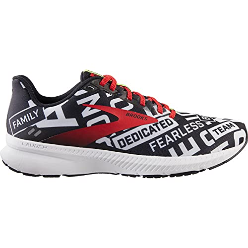 Brooks Launch 8 Men's Neutral Running Shoe - Black/Red/Nightlife - 13