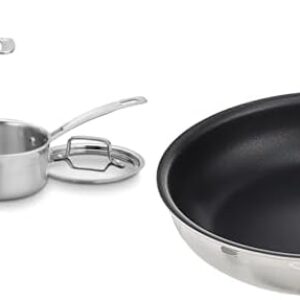 Cuisinart MCP-7NP1 Multiclad Pro Triple Ply 7-Piece Cookware Set Skillet & MultiClad Pro 8″ Open Skillet, 8-Inch, Non Stick Stainless Steel