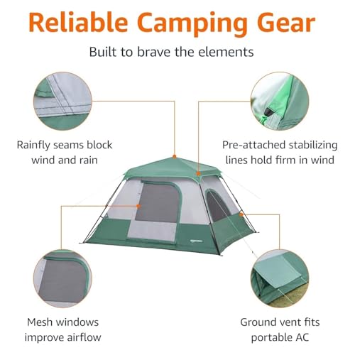 Instant Camping Tent with Rainfly, Weather-Resistant, Quick Setup(10 Person) - Image 3