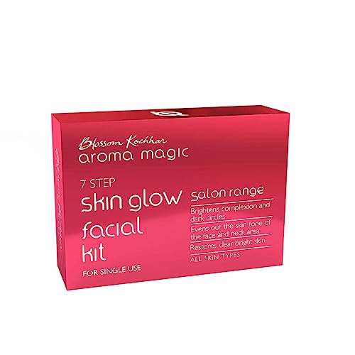 Aroma Magic Skin Glow Facial Kit - Single Use | 7 Steps Skincare Set | Reduces Dark Circles | Gently Removes Dead Skin | Restores Clear & Radiant Skin - Image 4