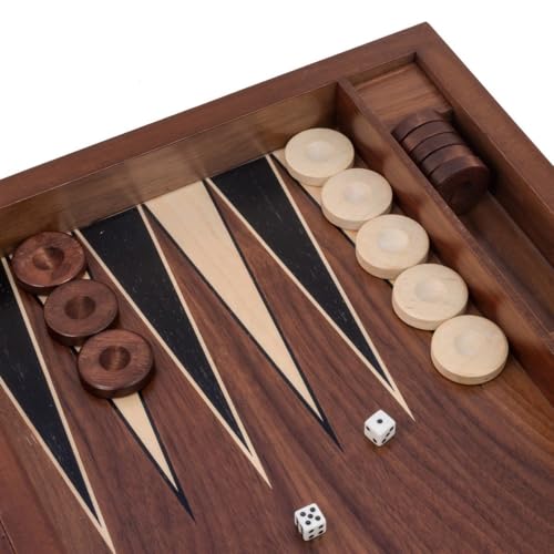 19" inch Gorgeous Backgammon Sets for Adults 100% Handmade Wood Art Wooden Board Game Set | Solid Rosewood Gift for Him, Dad, Anniversary - Image 4
