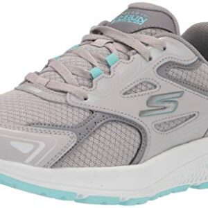 Skechers Women’s Go Run Consistent Sneaker, Gray/Turquoise, 7.5 Wide