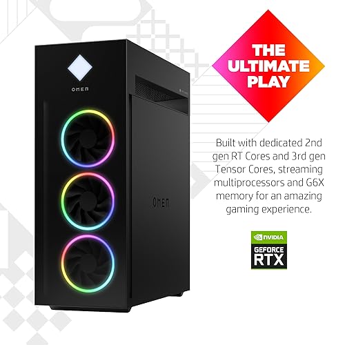 HP OMEN 45L Gaming Desktop, AMD Ryzen 9 5900X, 32 GB RAM, 1 TB Solid State Drive, NVIDIA GeForce RTX 3080 Ti Graphics, Windows 11 Home, GT22-0182 (2023) - Image 3