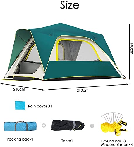Waterproof Tent for Camping 4 Person Family Pop Up 2 Mesh Windows for Ventilation Pop Up Tents - Image 7