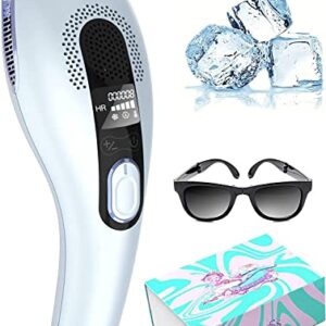 DEESS Laser Hair Removal with Freezing Point Sapphire Cooling, GP592 Unlimited Flashes Light Hair Removal Devices-at Home Permanent IPL Hair Remover for Women Men on Face, Chin, Armpit, Bikini Area