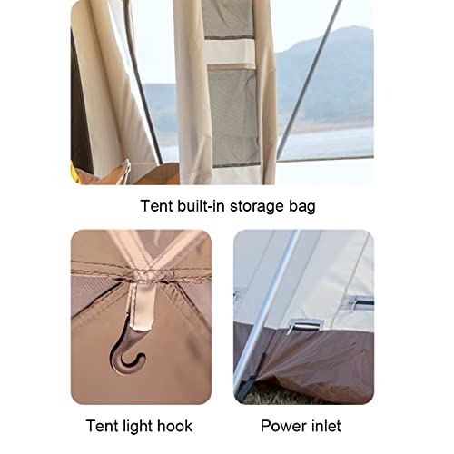 QZQHNYJ 2-Layer Camping Tent with Removable Waterproof Rain Fly Ventilated Cabin Tent with Carrying Bag for Outdoor,Picnic,Camping,Family,Friends Gathering (W - Image 6