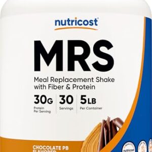 Nutricost Meal Replacement Shake Powder (Chocolate Peanut Butter) 5 LBS – 30g of Protein with Fiber, GMO-Free, Gluten-Free, 30 Servings