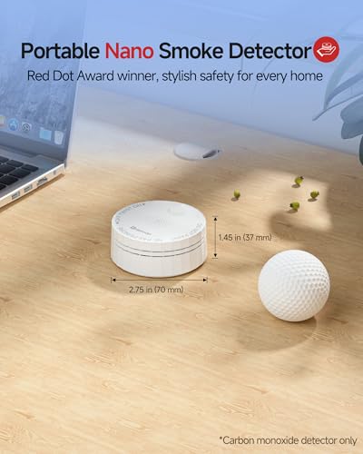 Heiman Smoke Detector, 10-Year Battery Operated Smoke Alarms, Photoelectric Fire Detectors for Home, UL 217 10th Ed. Certified, Portable Small Compact, Test Silence Button, RV, Travel, 3 Pack - Image 7