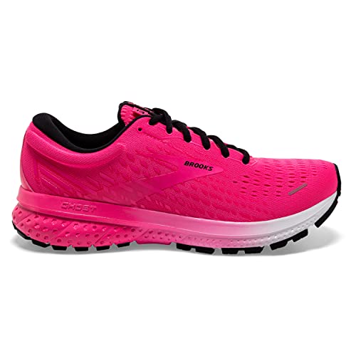 Brooks Women's Ghost 13 Running Shoe - Pink/Black/White - 8.5 Medium - Image 2