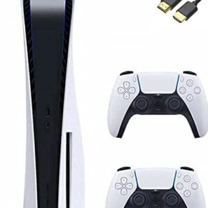 Playstation 5 Disc Version PS5 Console – Additional Controller, 4K-TV Gaming, 16GB GDDR6 RAM, 8K Output, WiFi 6. Ultra-High Speed 825GB SSD with U Deal HDMI (Renewed)