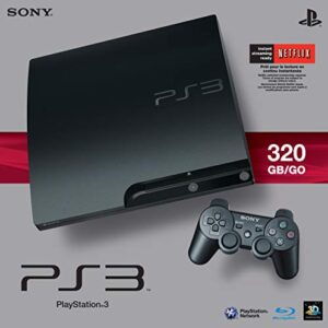 Sony PlayStation 3 Slim 320 GB Charcoal Black Console (Renewed)