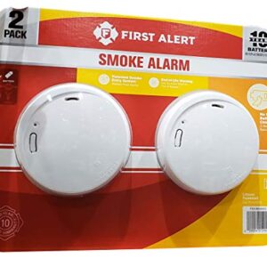 First Alert 10 Year Photoelectric Smoke Alarm 2 Pack,