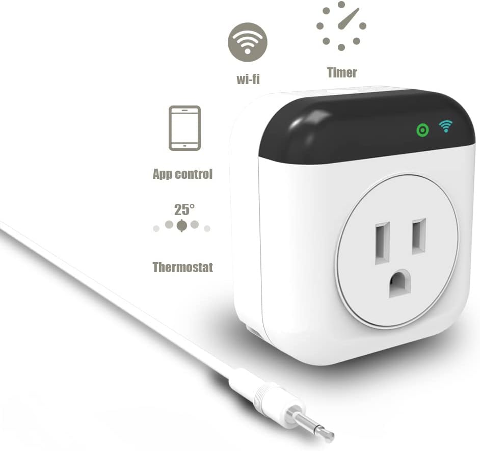 Programmable Smart WiFi Thermostat Plug Mini Temperature Controller 10A Plug-in Socket APP Control Voice Control Schedule Timer Electric Switch for Heating Cooling Appliances - Image 8