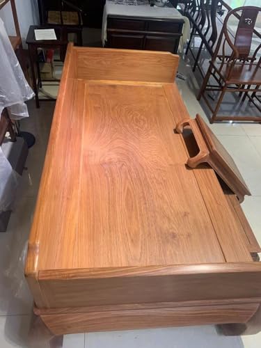 Traditional Chinese Furniture Ming Style Daybed, Burmese Rosewood, Brown, 3-Piece Set with Footstool and Tea Table - Image 7